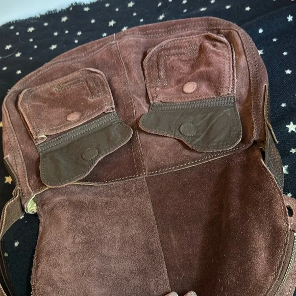 Vintage Lucky Brand Suede Foldover Stash Bag - Picture 7 of 10